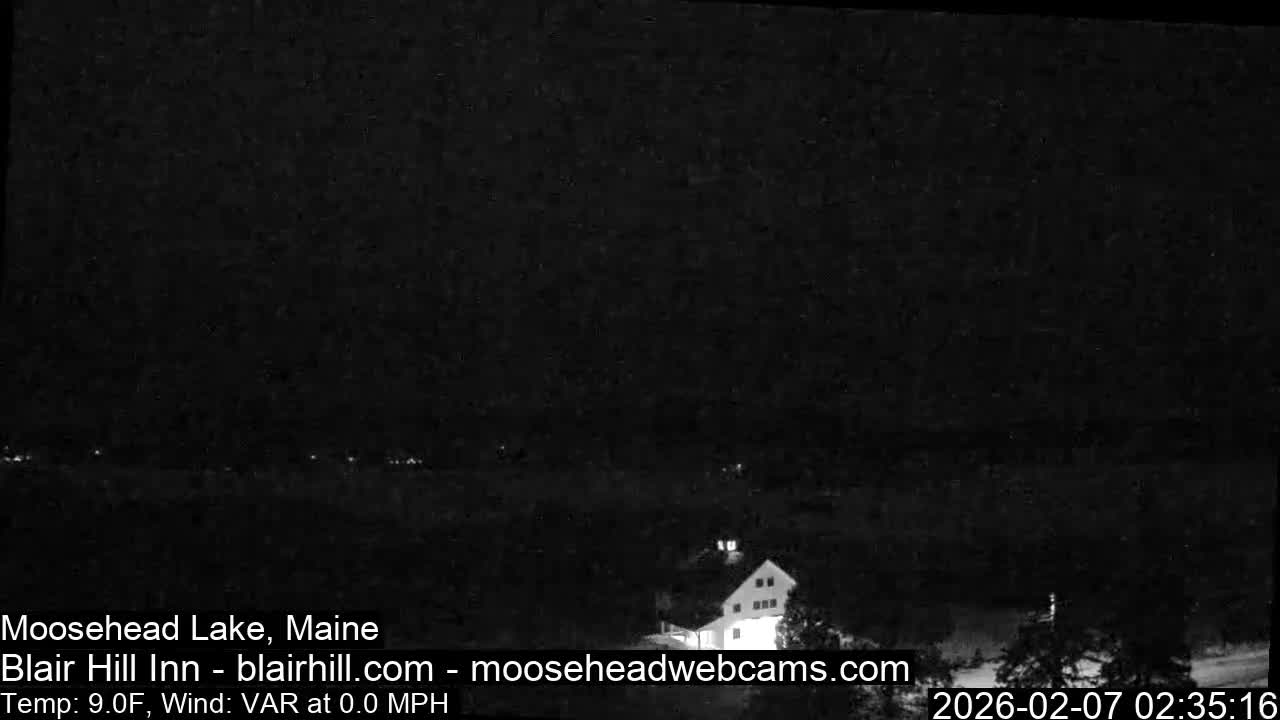 Blair Hill Inn, Moosehead Lake Live Cam , Maine USA