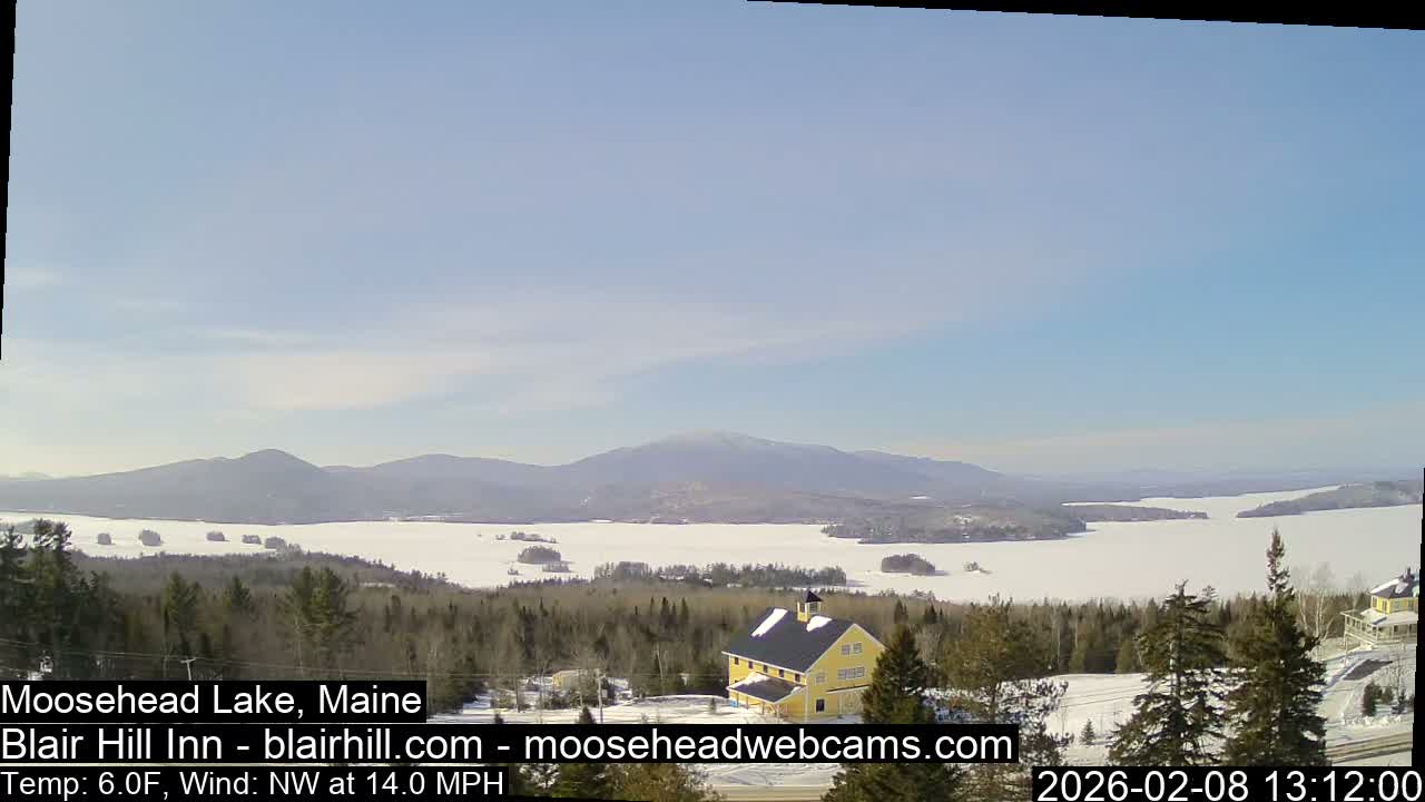 Blair Hill Inn, Moosehead Lake Live Cam , Maine USA