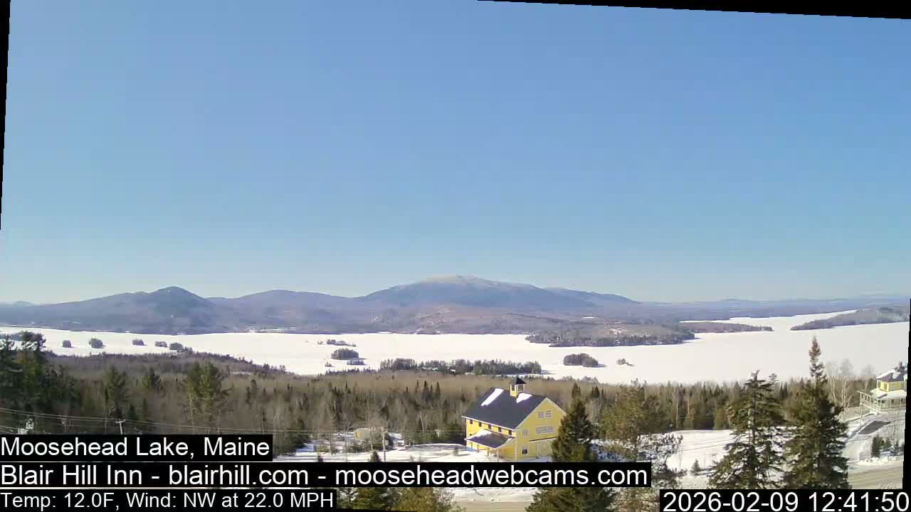 Blair Hill Inn, Moosehead Lake Live Cam , Maine USA