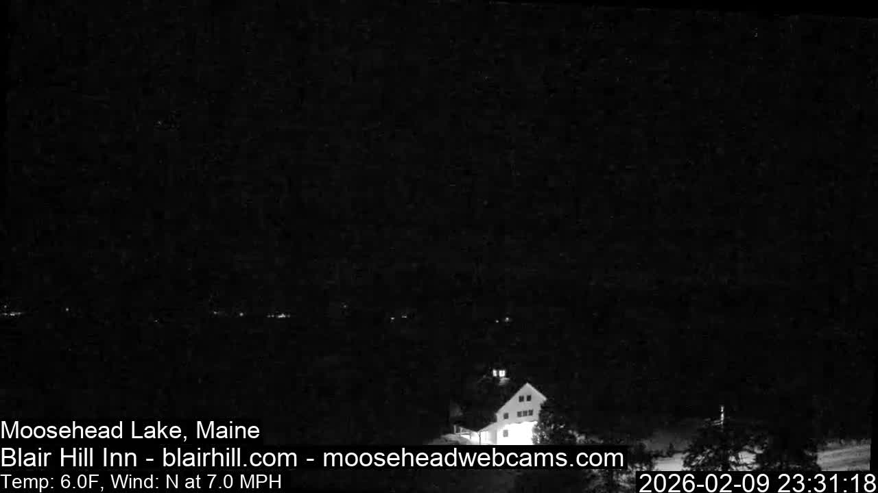 Blair Hill Inn, Moosehead Lake Live Cam , Maine USA