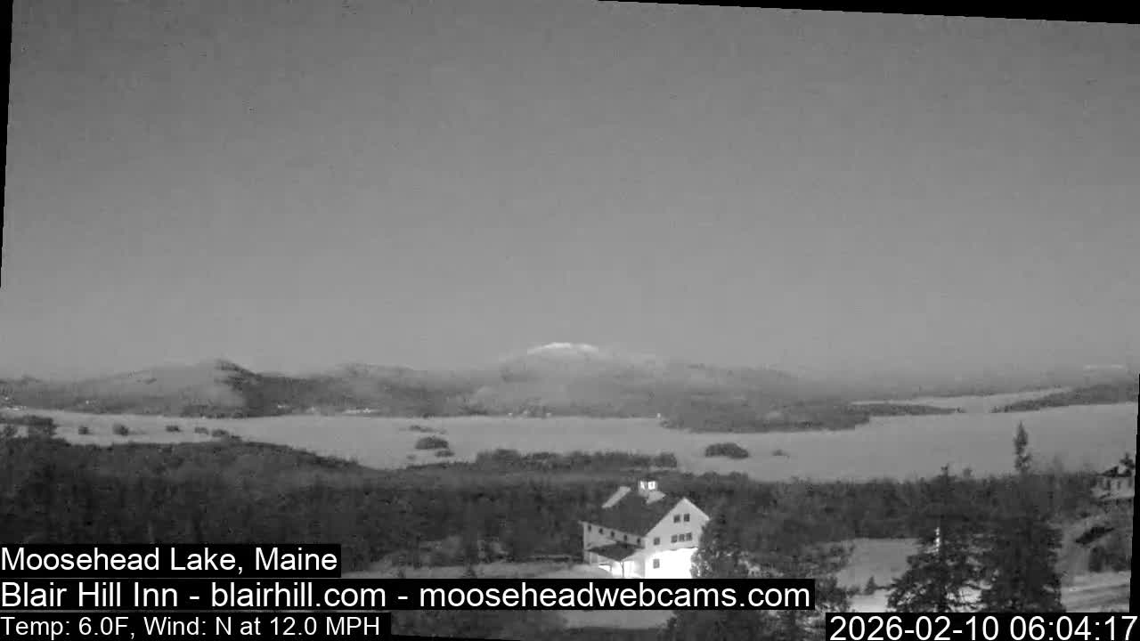 Blair Hill Inn, Moosehead Lake Live Cam , Maine USA