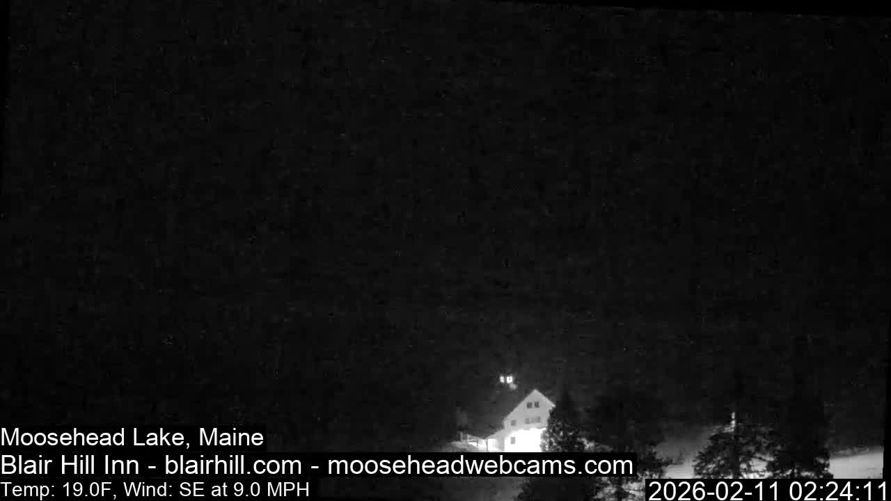 Blair Hill Inn, Moosehead Lake Live Cam , Maine USA