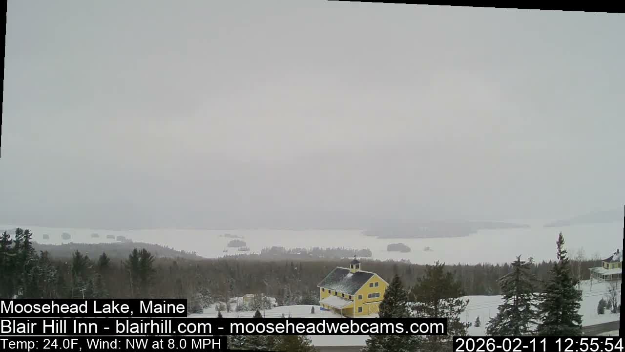 Blair Hill Inn, Moosehead Lake Live Cam , Maine USA