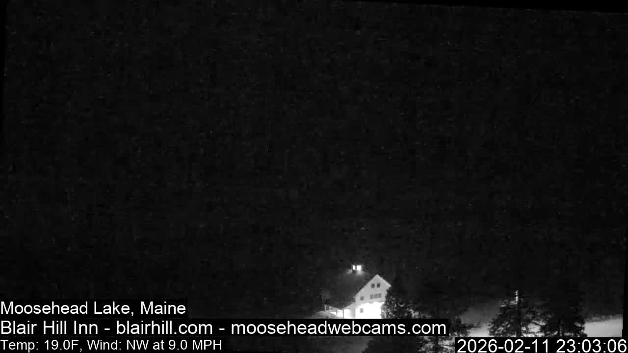 Blair Hill Inn, Moosehead Lake Live Cam , Maine USA