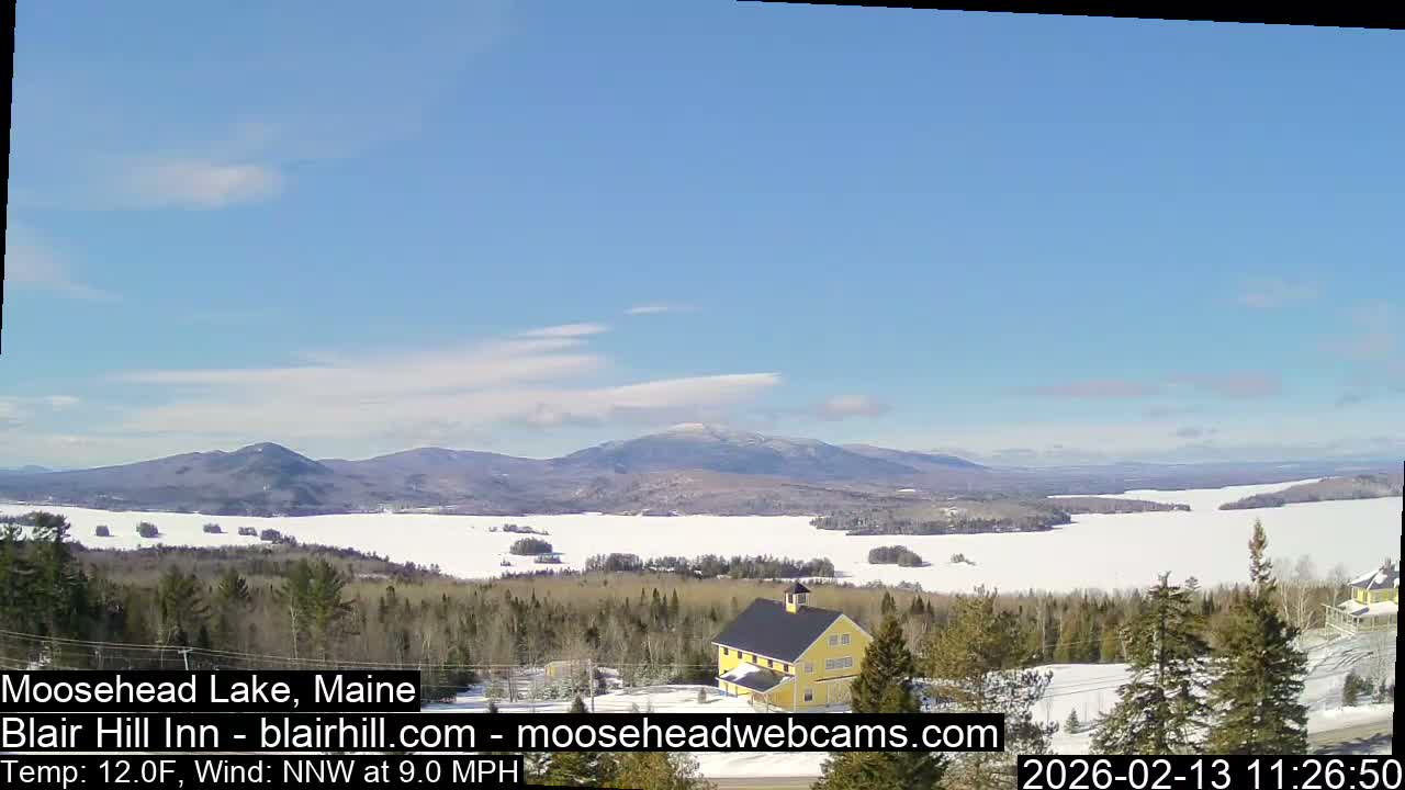 Blair Hill Inn, Moosehead Lake Live Cam , Maine USA
