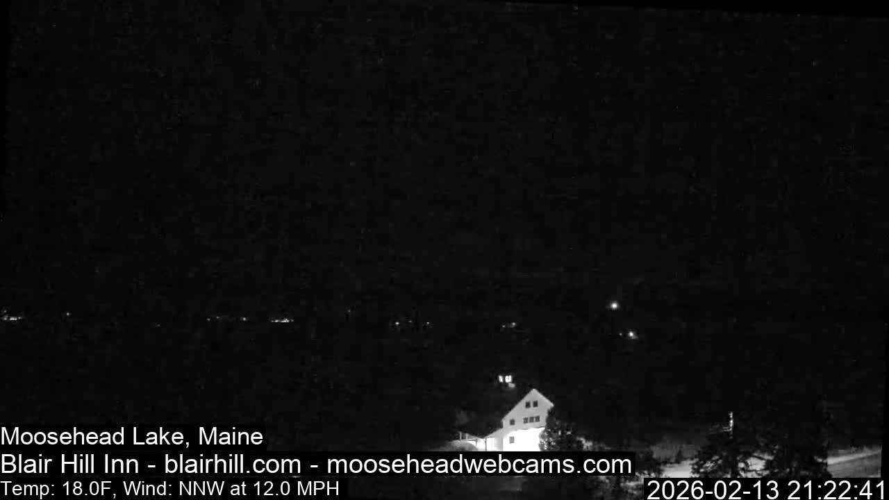 Blair Hill Inn, Moosehead Lake Live Cam , Maine USA