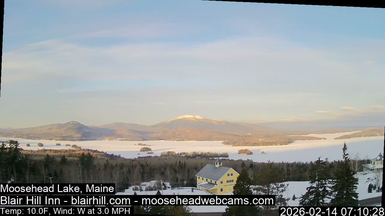 Blair Hill Inn, Moosehead Lake Live Cam , Maine USA