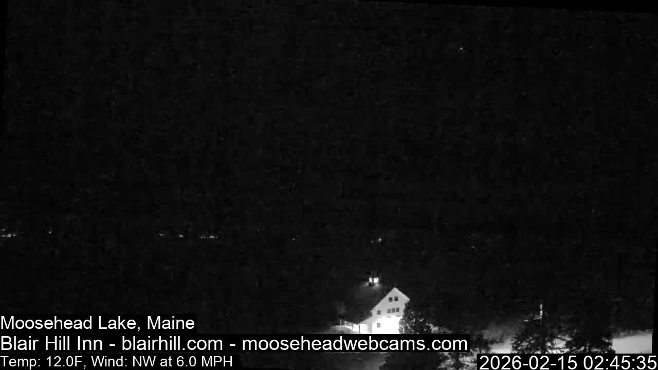 Blair Hill Inn, Moosehead Lake Live Cam , Maine USA