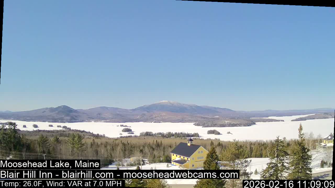 Blair Hill Inn, Moosehead Lake Live Cam , Maine USA