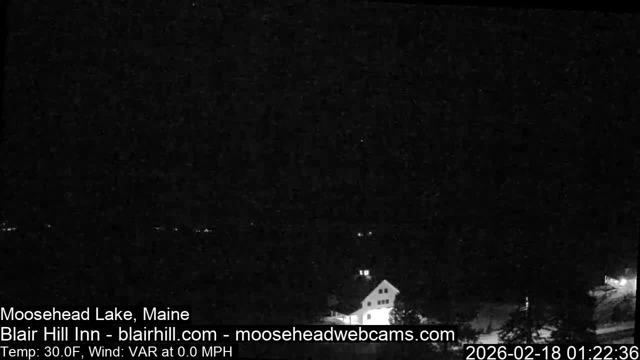 Blair Hill Inn, Moosehead Lake Live Cam , Maine USA
