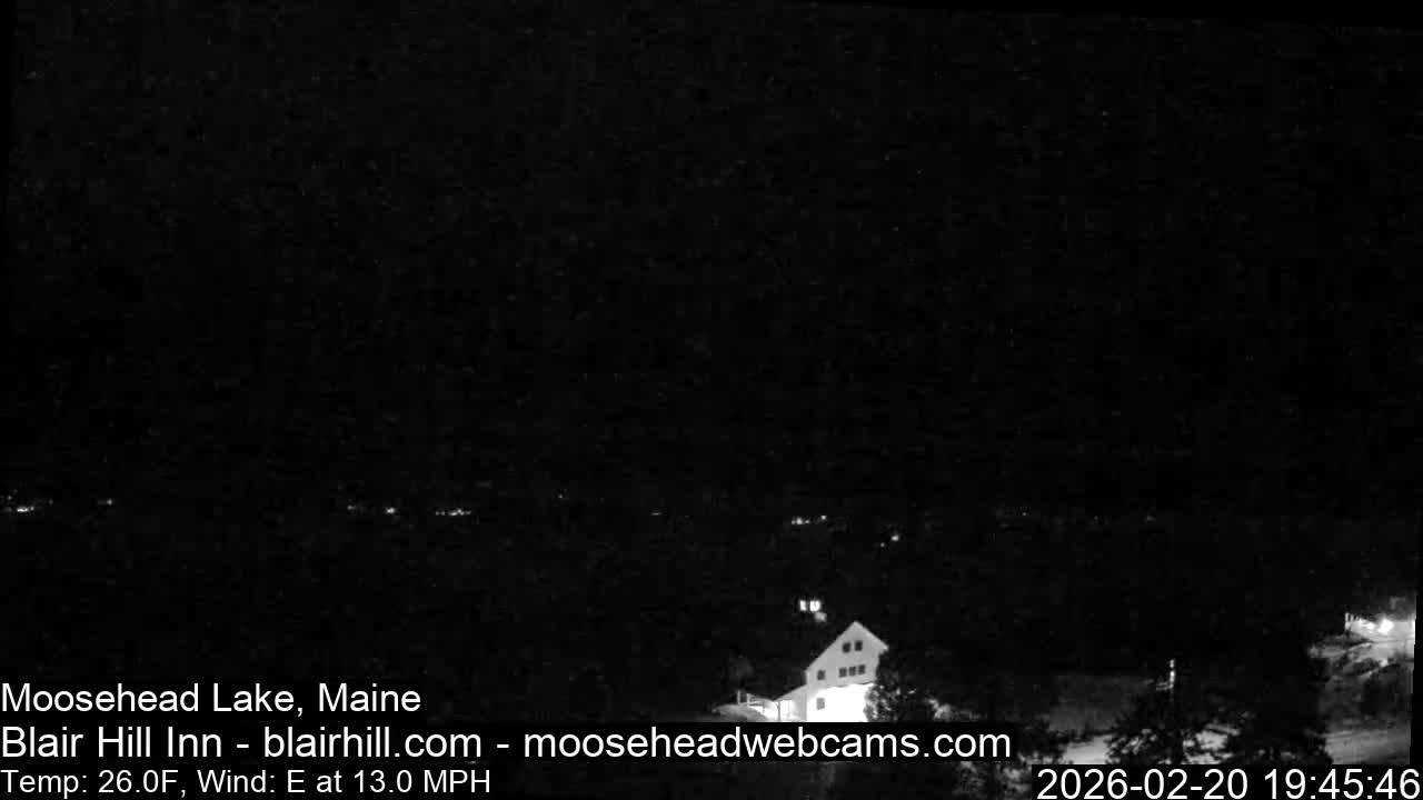 Blair Hill Inn, Moosehead Lake Live Cam , Maine USA