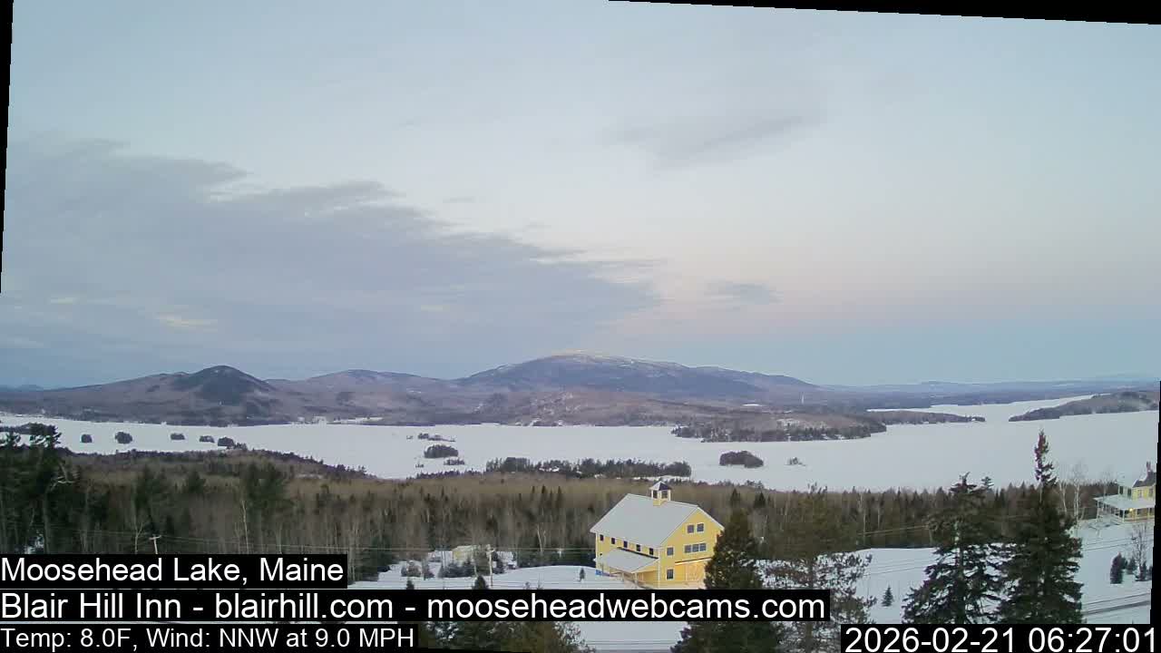 Blair Hill Inn, Moosehead Lake Live Cam , Maine USA