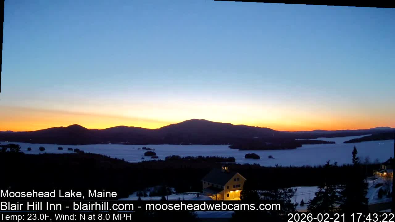 Blair Hill Inn, Moosehead Lake Live Cam , Maine USA