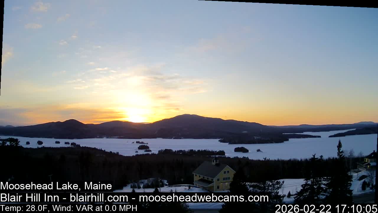 Blair Hill Inn, Moosehead Lake Live Cam , Maine USA