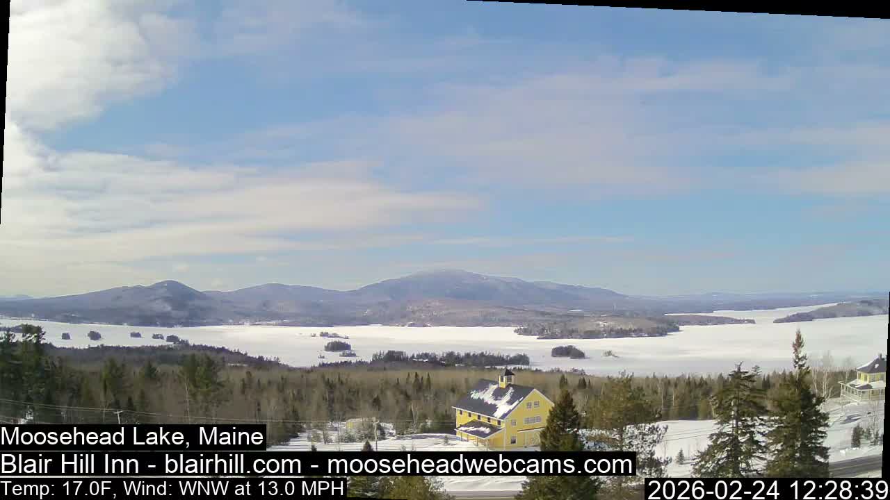Blair Hill Inn, Moosehead Lake Live Cam , Maine USA
