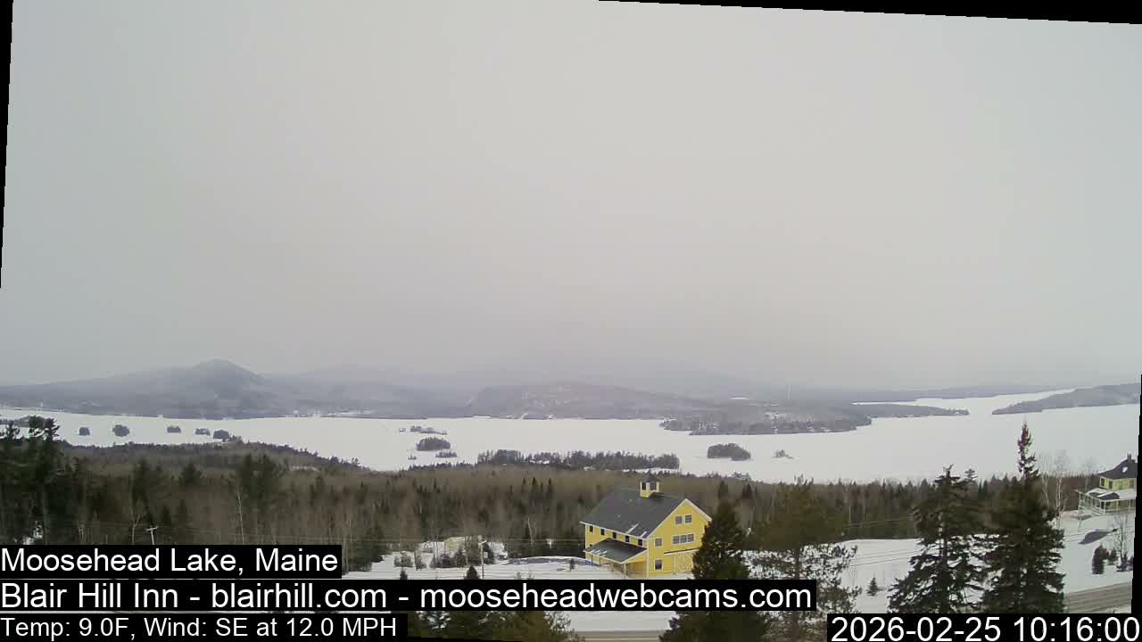 Blair Hill Inn, Moosehead Lake Live Cam , Maine USA