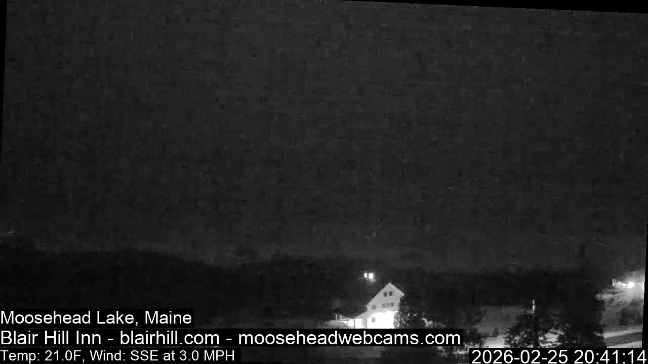 Blair Hill Inn, Moosehead Lake Live Cam , Maine USA