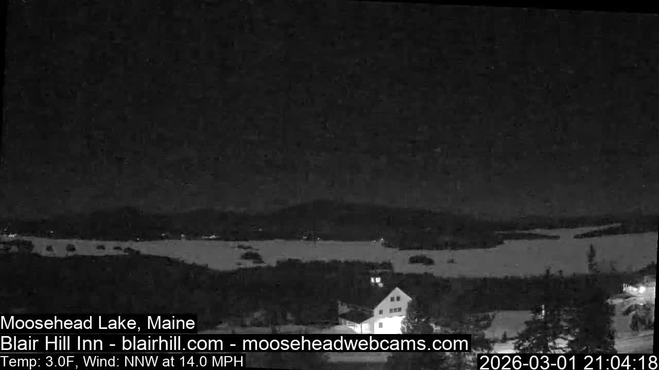 Blair Hill Inn, Moosehead Lake Live Cam , Maine USA