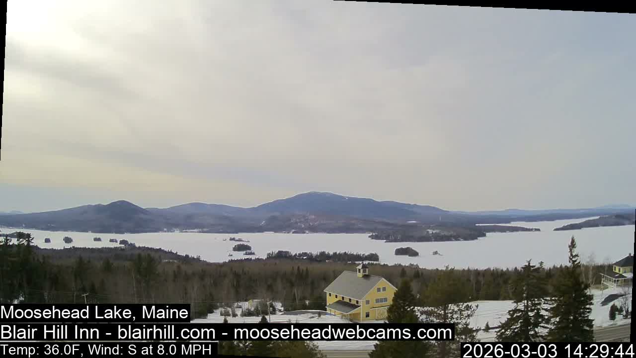 Blair Hill Inn, Moosehead Lake Live Cam , Maine USA