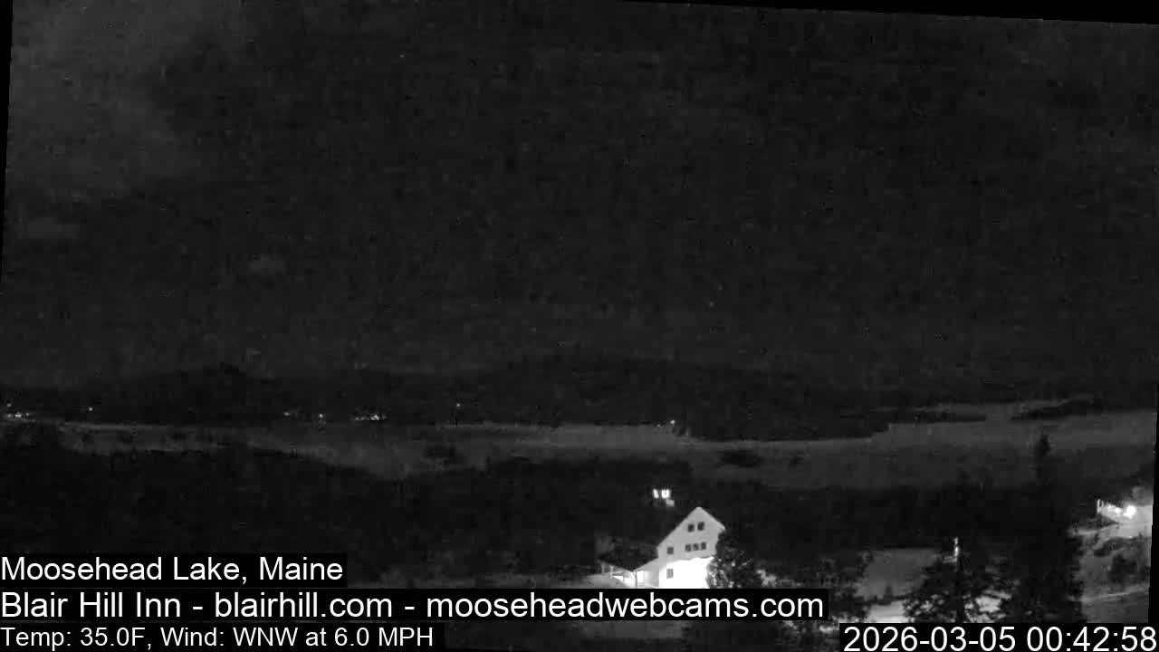 Blair Hill Inn, Moosehead Lake Live Cam , Maine USA