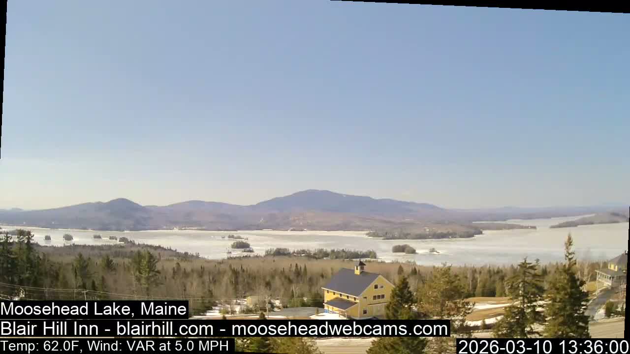 Blair Hill Inn, Moosehead Lake Live Cam , Maine USA
