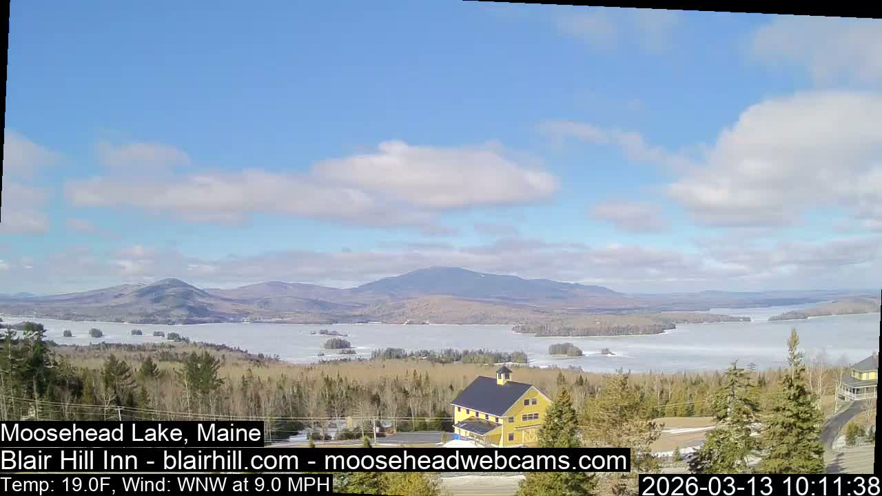 Blair Hill Inn, Moosehead Lake Live Cam , Maine USA