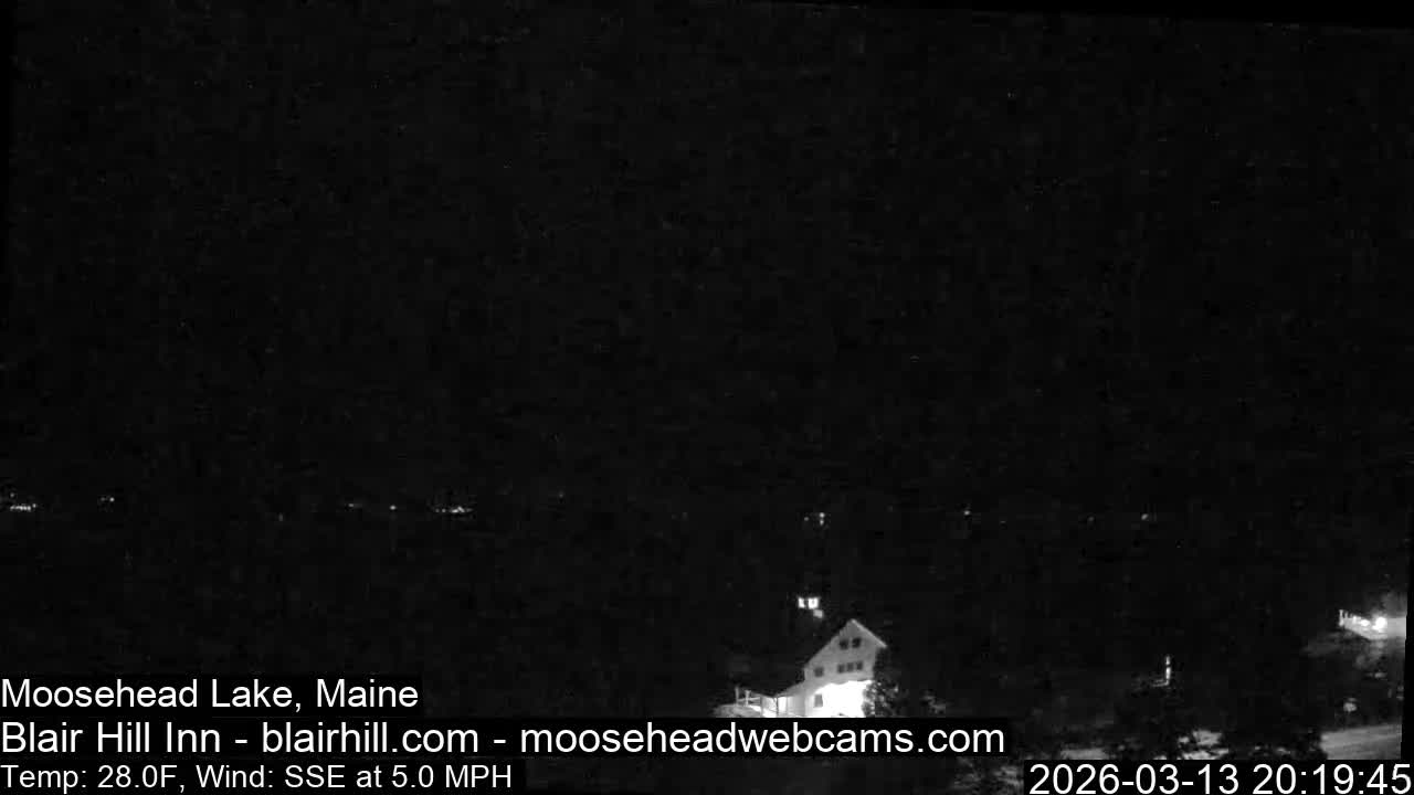 Blair Hill Inn, Moosehead Lake Live Cam , Maine USA