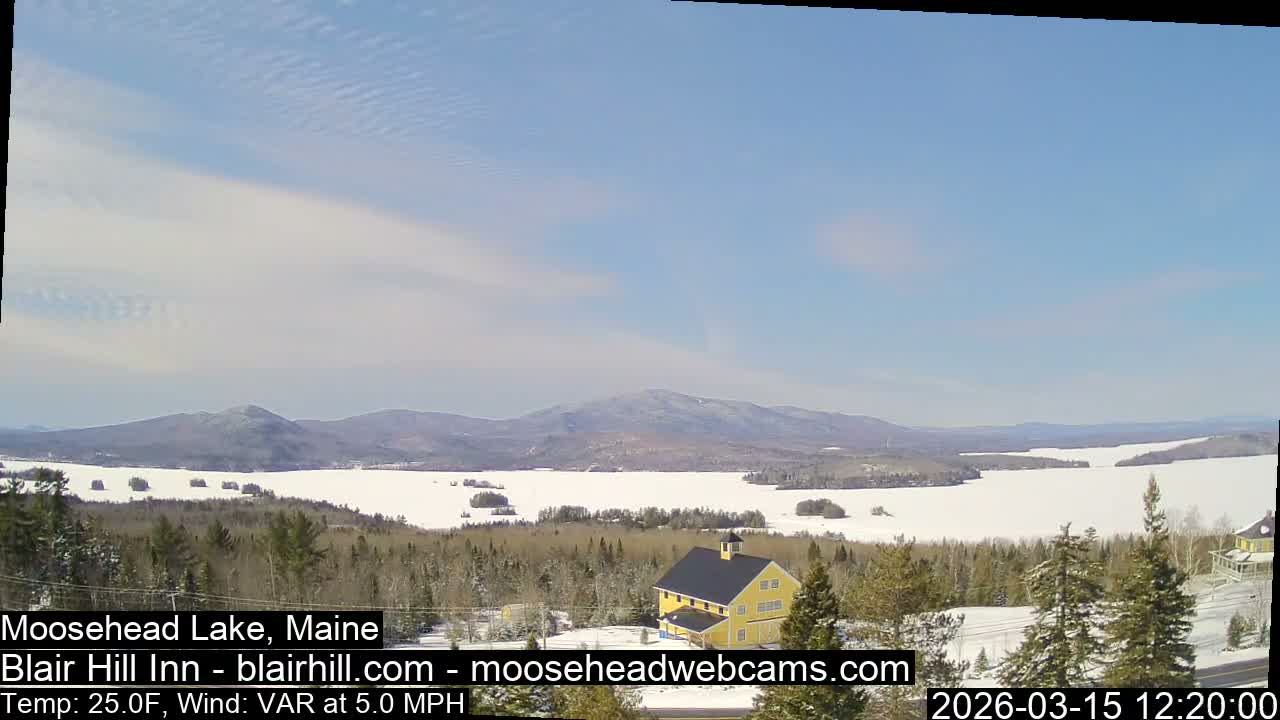 Blair Hill Inn, Moosehead Lake Live Cam , Maine USA