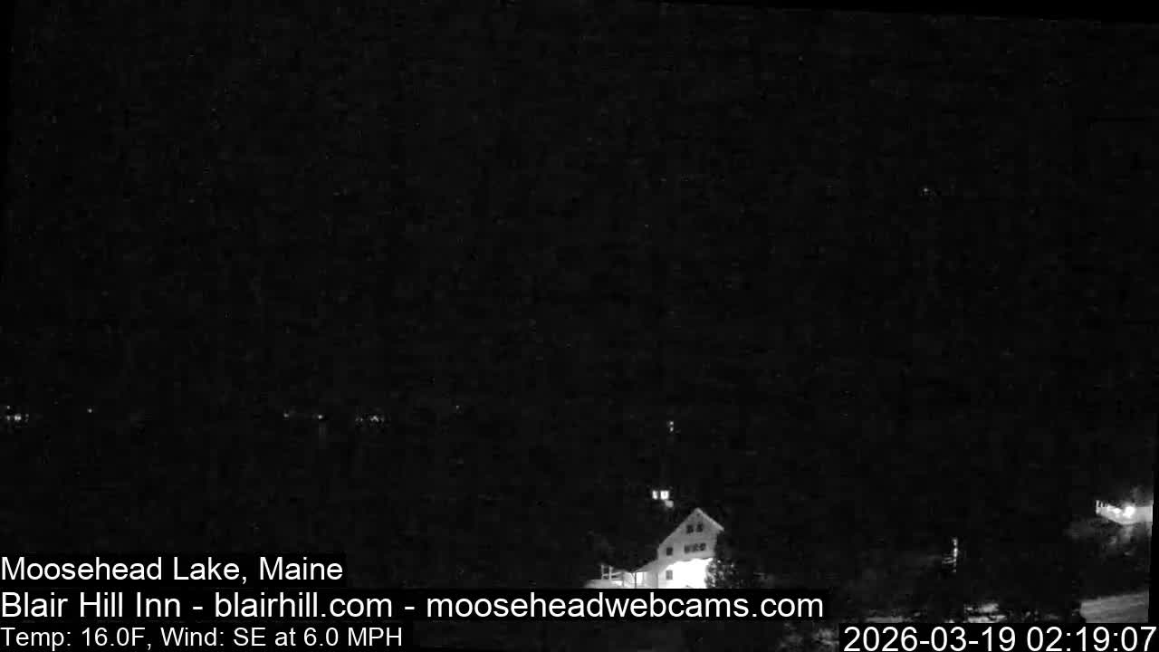 Blair Hill Inn, Moosehead Lake Live Cam , Maine USA