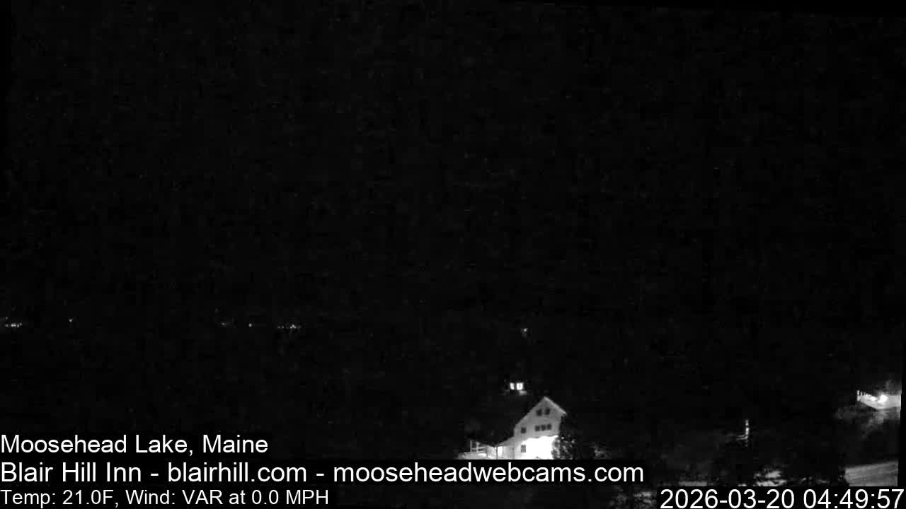 Blair Hill Inn, Moosehead Lake Live Cam , Maine USA