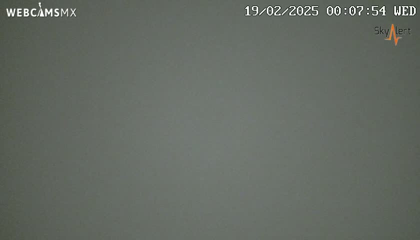 A uniformly gray image shows an overcast sky.