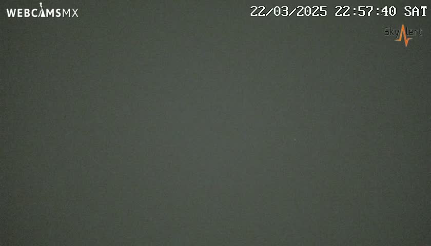 A dark gray or black screen is shown, possibly an obscured nighttime outdoor view.