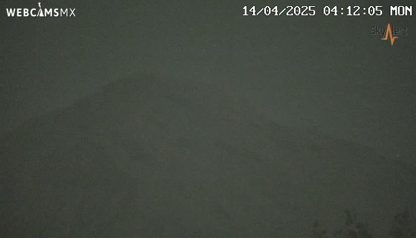 A dark, overcast sky is visible at night.