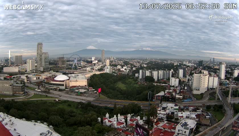 Puebla de Zaragoza City Skyline Live Cam - Puebla, Estado de Puebla, Mexico