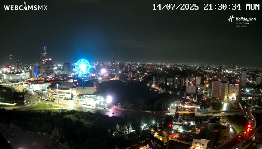 Puebla de Zaragoza City Skyline Live Cam - Puebla, Estado de Puebla, Mexico