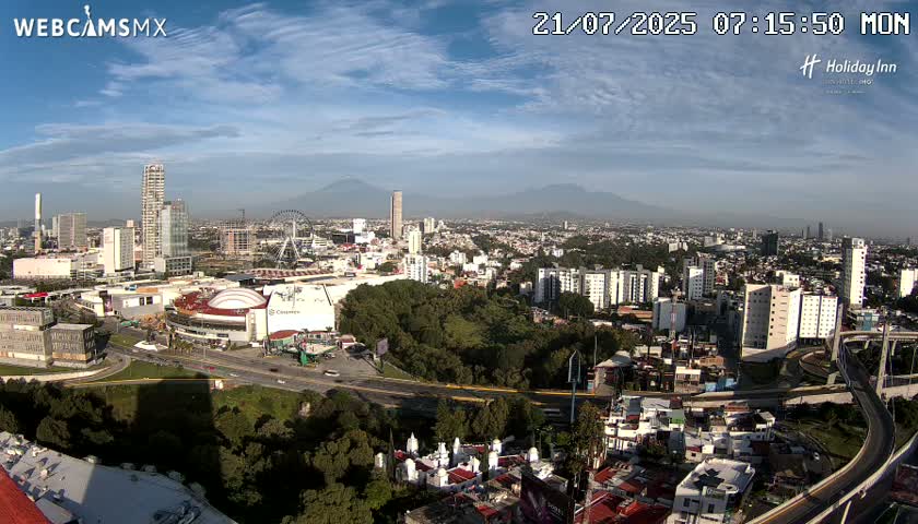 Puebla de Zaragoza City Skyline Live Cam - Puebla, Estado de Puebla, Mexico