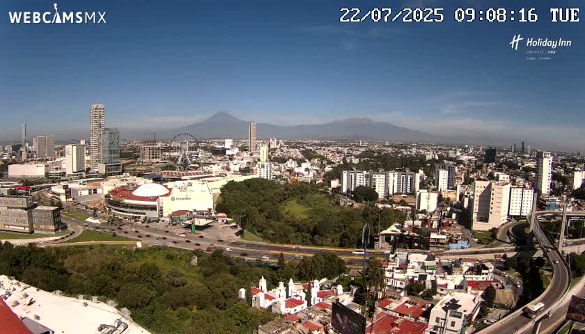 Puebla de Zaragoza City Skyline Live Cam - Puebla, Estado de Puebla, Mexico