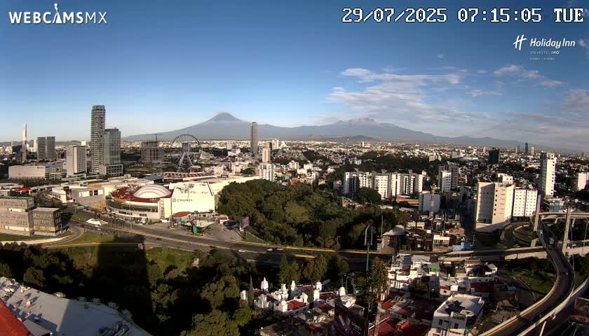 Puebla de Zaragoza City Skyline Live Cam - Puebla, Estado de Puebla, Mexico