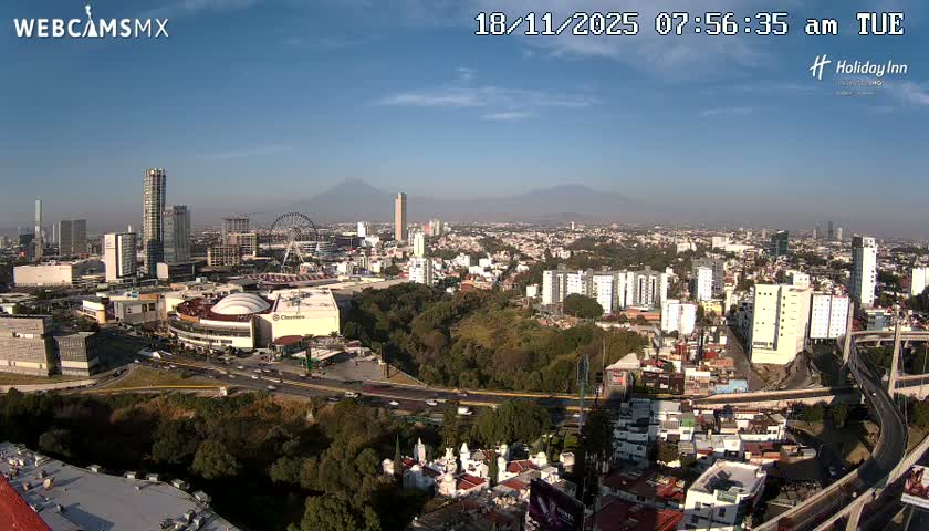 Puebla de Zaragoza City Skyline Live Cam - Puebla, Estado de Puebla, Mexico