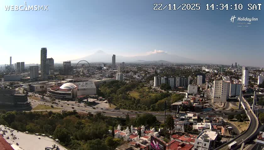 Puebla de Zaragoza City Skyline Live Cam - Puebla, Estado de Puebla, Mexico