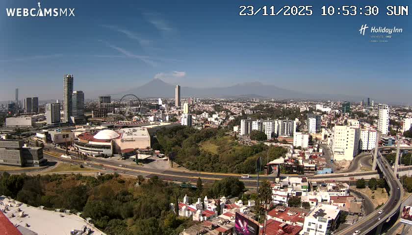 Puebla de Zaragoza City Skyline Live Cam - Puebla, Estado de Puebla, Mexico