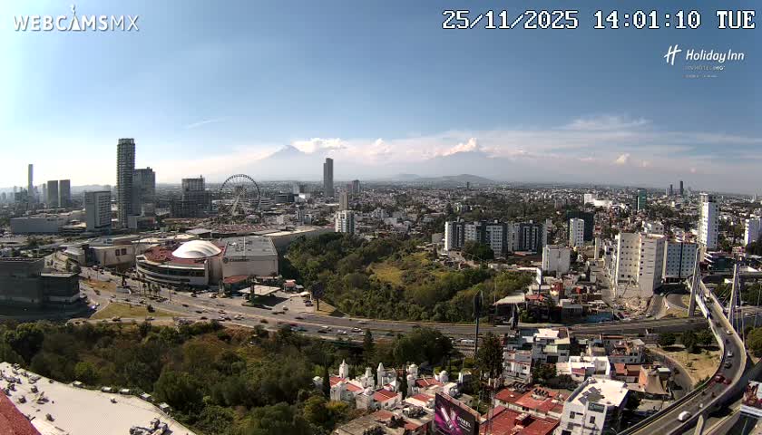 Puebla de Zaragoza City Skyline Live Cam - Puebla, Estado de Puebla, Mexico