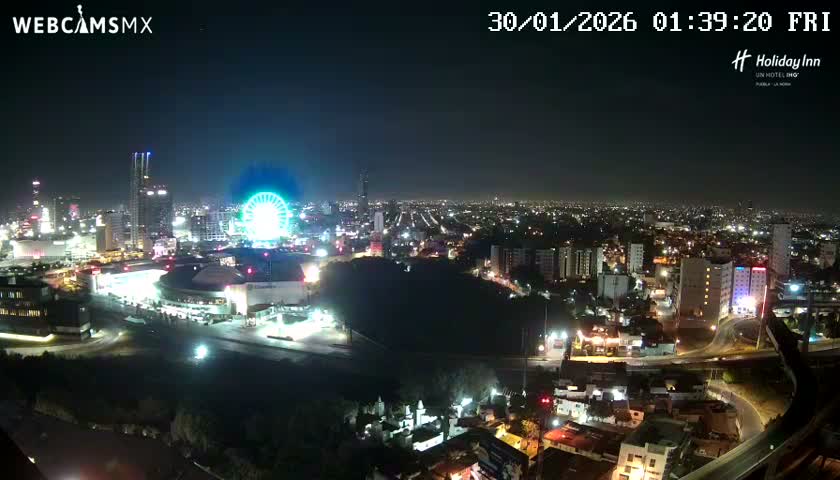 Puebla de Zaragoza City Skyline Live Cam - Puebla, Estado de Puebla, Mexico