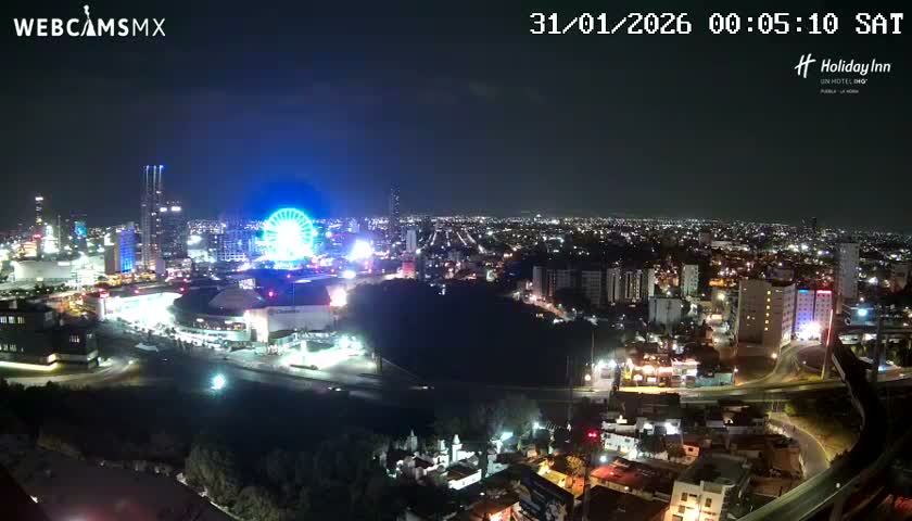 Puebla de Zaragoza City Skyline Live Cam - Puebla, Estado de Puebla, Mexico