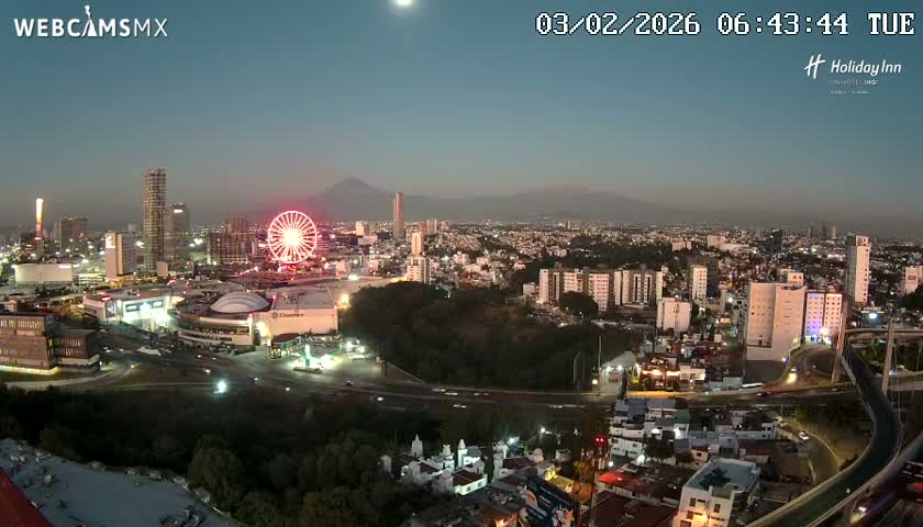 Puebla de Zaragoza City Skyline Live Cam - Puebla, Estado de Puebla, Mexico