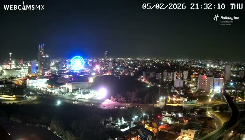 Puebla de Zaragoza City Skyline Live Cam - Puebla, Estado de Puebla, Mexico
