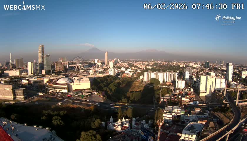 Puebla de Zaragoza City Skyline Live Cam - Puebla, Estado de Puebla, Mexico