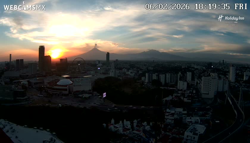 Puebla de Zaragoza City Skyline Live Cam - Puebla, Estado de Puebla, Mexico