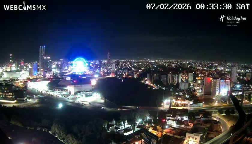 Puebla de Zaragoza City Skyline Live Cam - Puebla, Estado de Puebla, Mexico