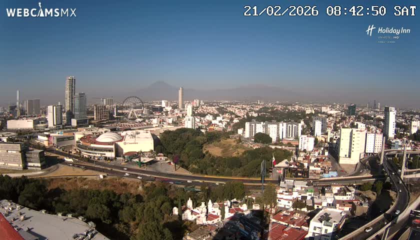 Puebla de Zaragoza City Skyline Live Cam - Puebla, Estado de Puebla, Mexico